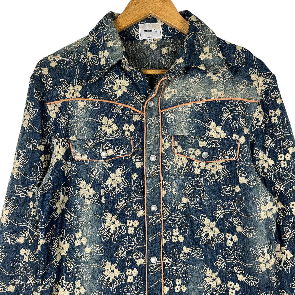 45rpm Vintage Acoustic Embroidery Snapbutton shirt Size US XL / EU 56 / 4 - 4 Thumbnail