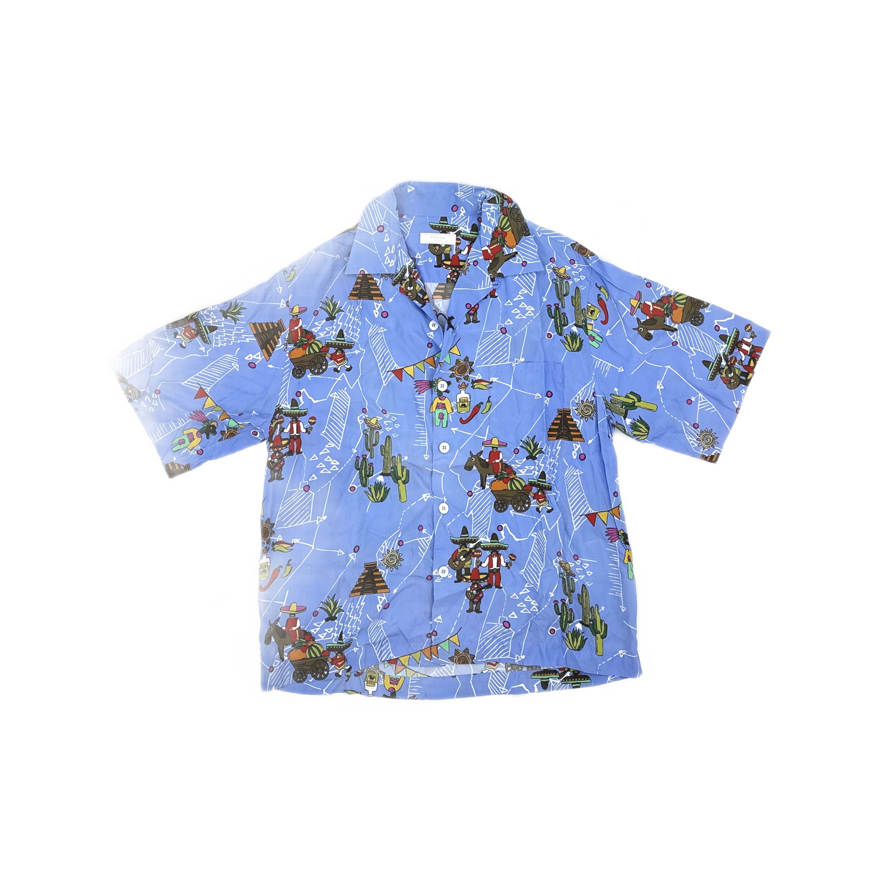 Prada Prada Mexico Print Button Up Shirt Size M Size US M / EU 48-50 / 2 - 1 Thumbnail