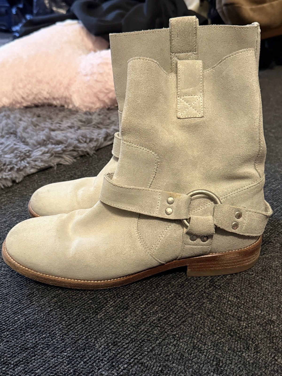 Maison Margiela Maison Margiela Suede Harness Western Boots Size US 7.5 / IT 37.5 - 1 Thumbnail