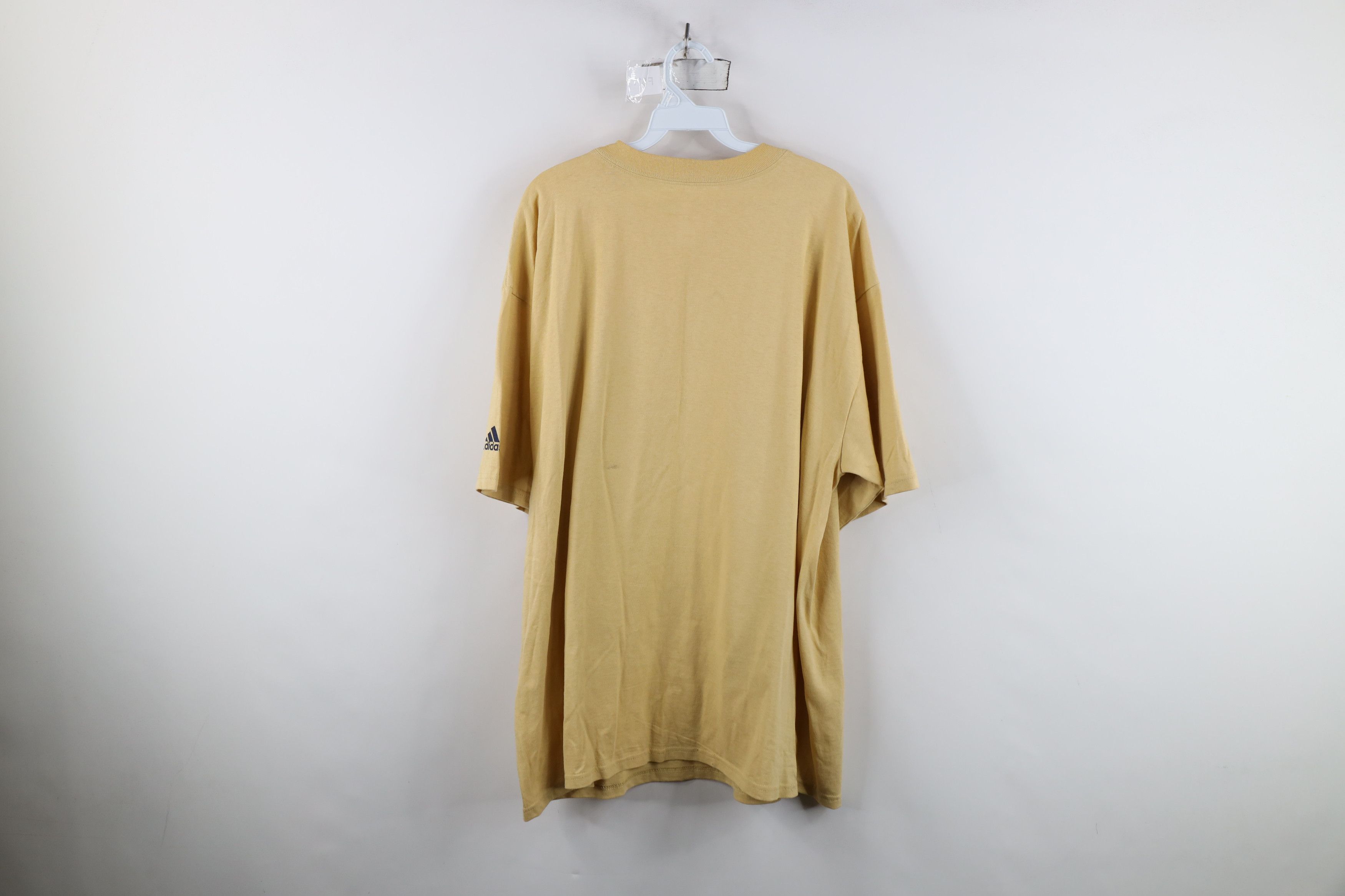 Adidas Vintage Y2K Adidas Spell Notre Dame University T-Shirt Gold Size US XL / EU 56 / 4 - 13 Thumbnail