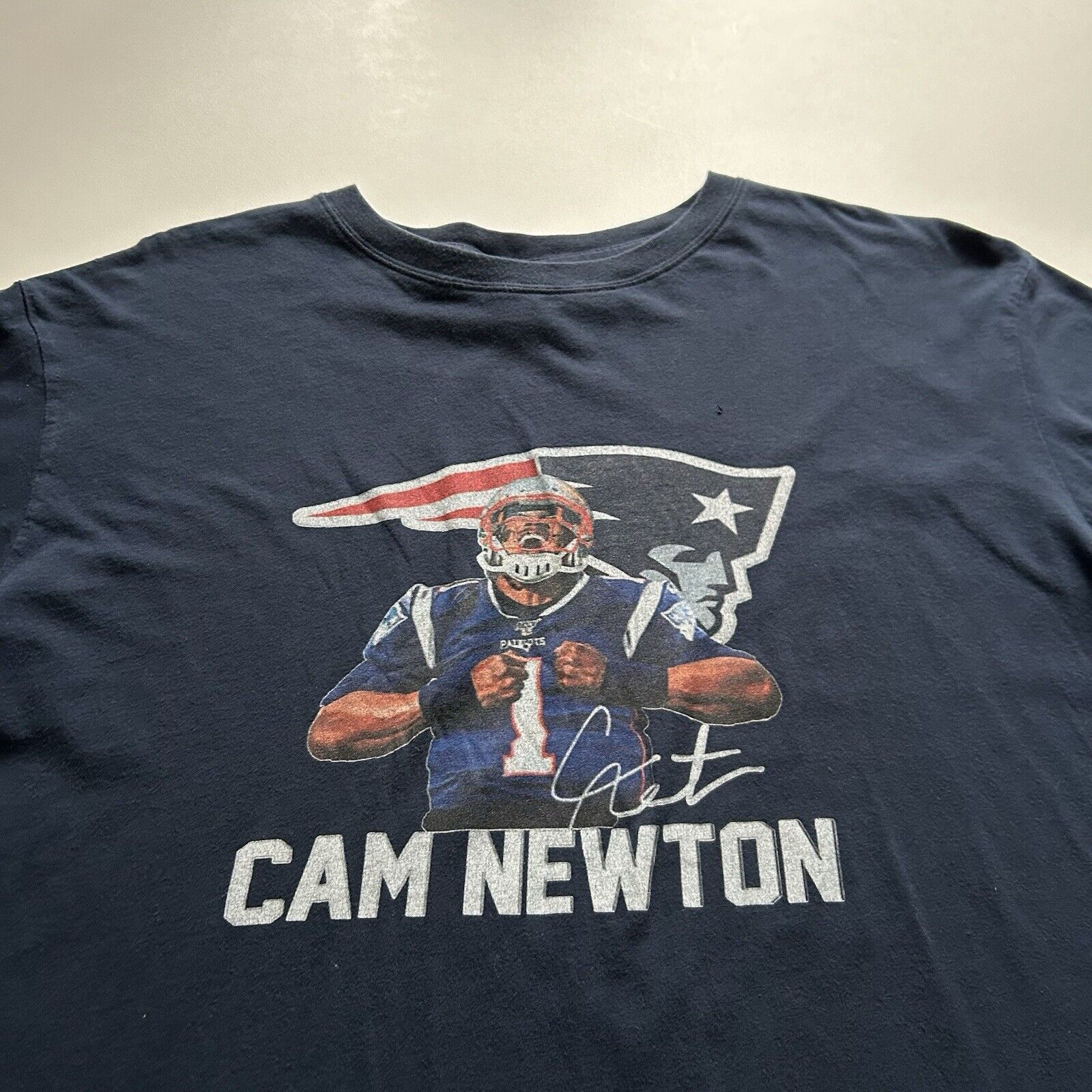NFL Vintage Y2K New England Patriots NFL Cam Newton T Shirt 2XL Size US XXL / EU 58 / 5 - 2 Thumbnail