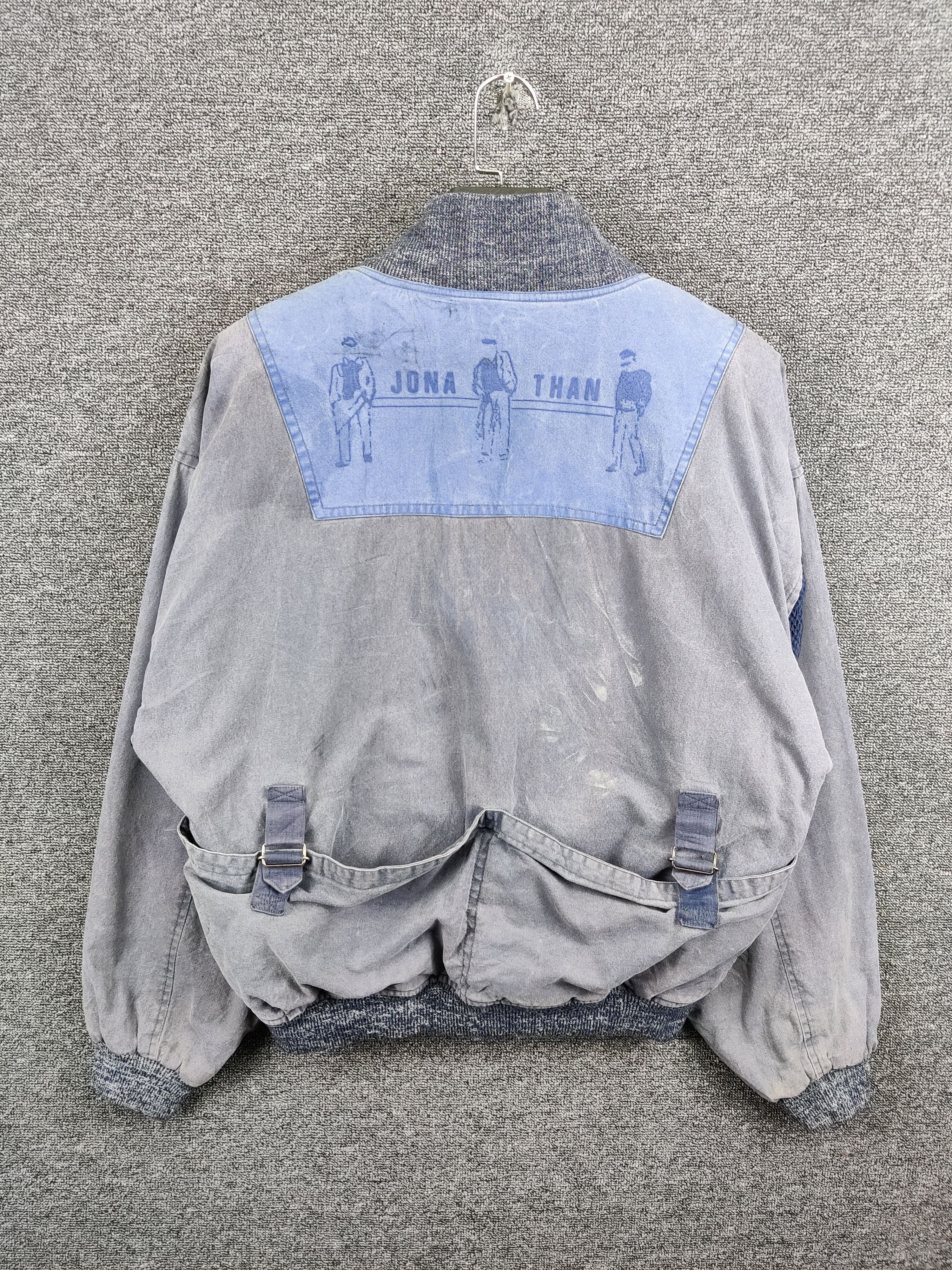 Japanese Brand Vintage King Jonathan Parachute Denim Bomber Jacket Size US XL / EU 56 / 4 - 6 Thumbnail