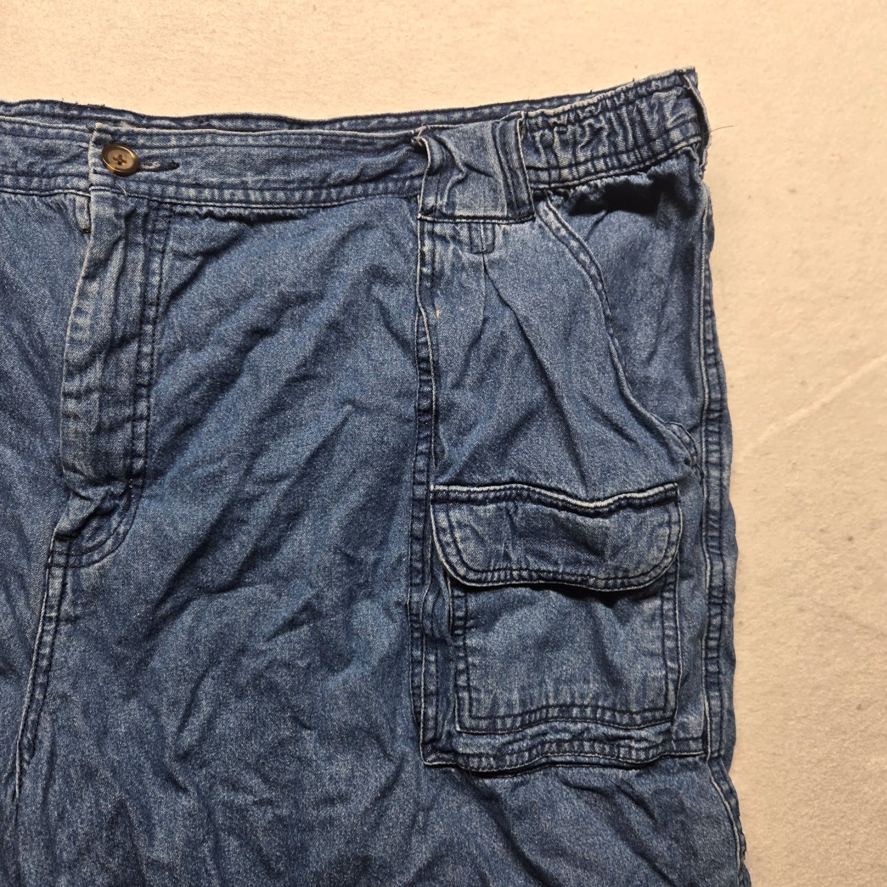 Denime Saddlebred Denim Cargo Pants Dark Wash Blue Jean Plus Size 48W Women’s Jeans Cargo Denim Pants Womens 48W Size 34" / US 12 / IT 48 - 2 Thumbnail