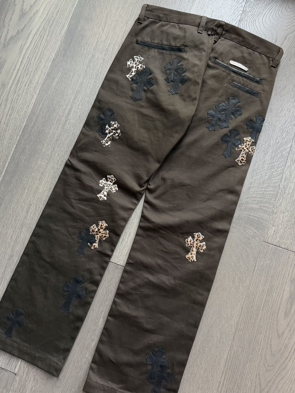 Chrome Hearts Chrome Hearts Cheetah/Black Cross Patch Brown Chino Pants Size US 32 / EU 48 - 5 Thumbnail