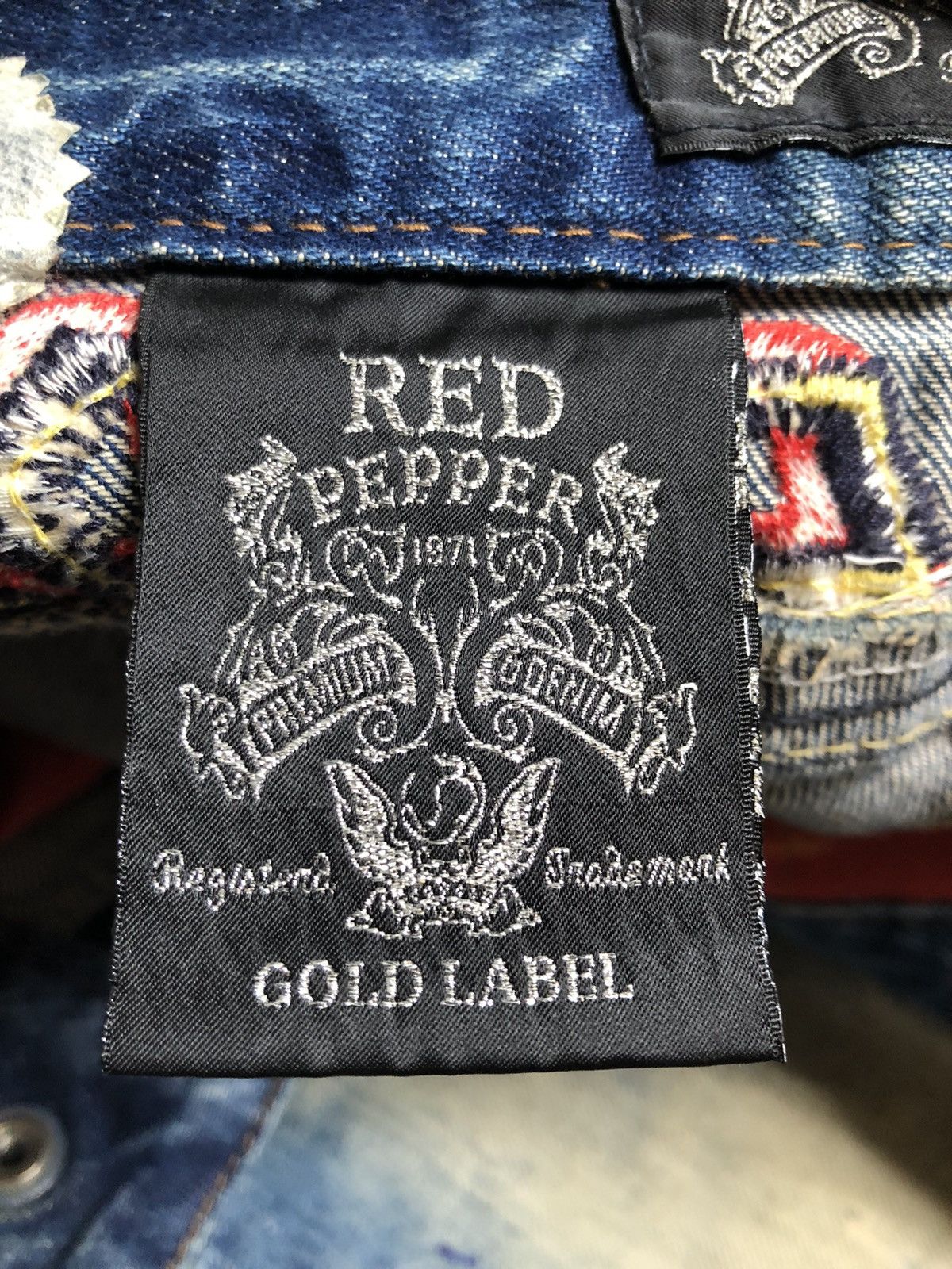 Japanese Brand Red Pepper wide leg flared blue wash denim pants Size US 32 / EU 48 - 14 Thumbnail