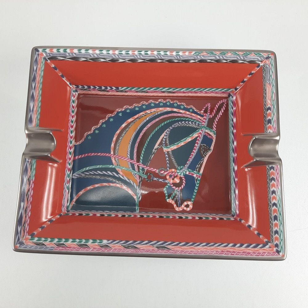 image of Hermes Robe Du Soir Ashtray in Terracotta, Women's