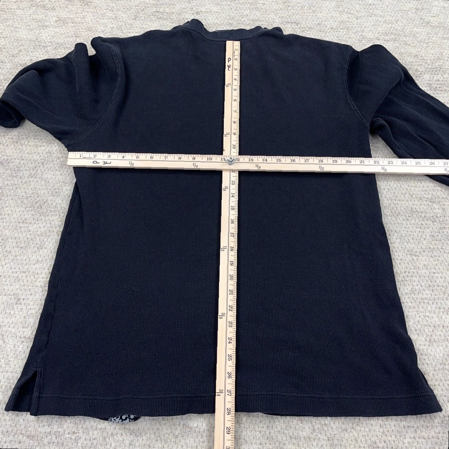 Jordan Brand VINTAGE Jordan Shirt Men XL Black Thermal Waffle Knit Center Logo Faded 00s Graphic Print Sleeve Long Crew Neck Size US XL / EU 56 / 4 - 7 Thumbnail