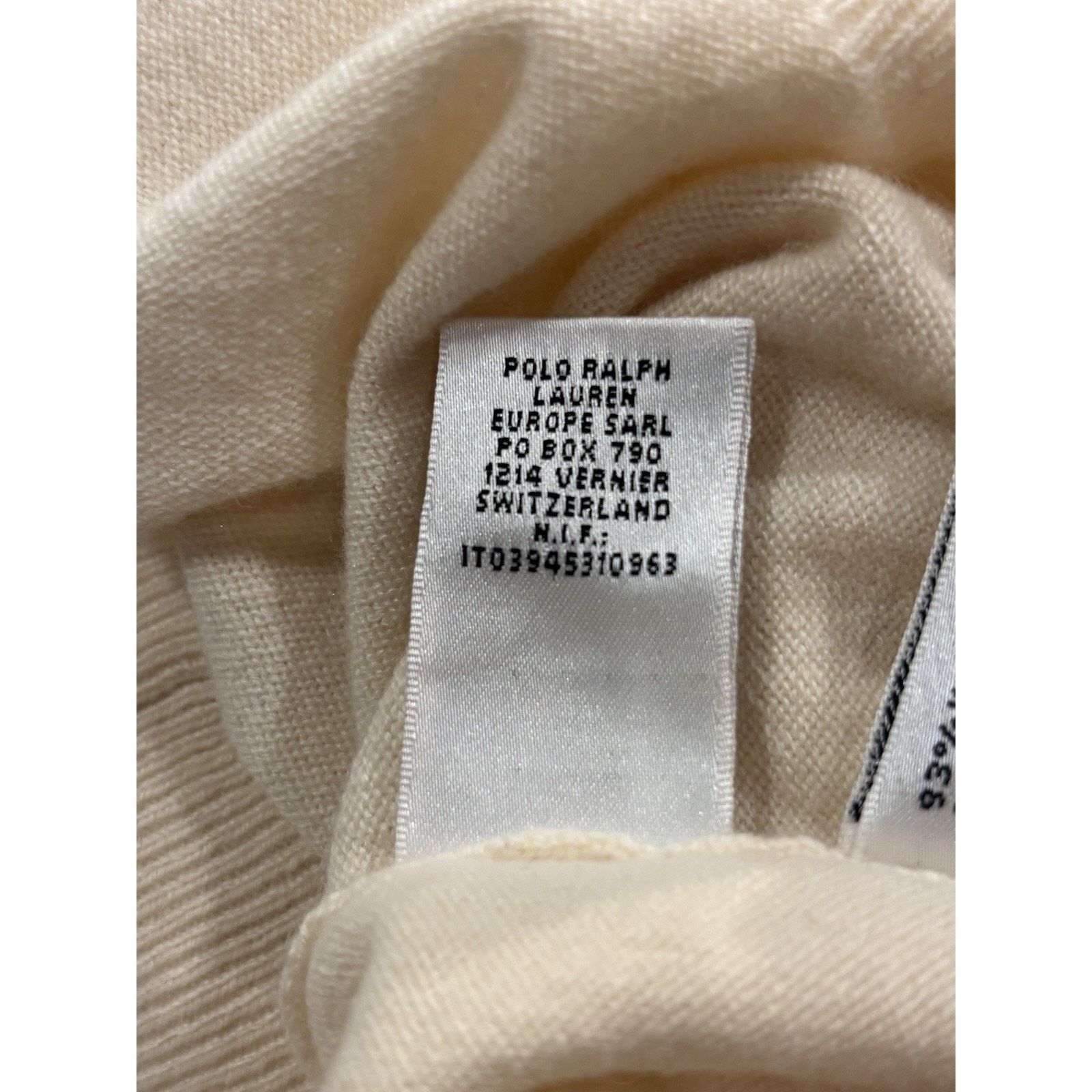 Ralph Lauren Black Label Ralph Lauren Black Label Cream Cashmere Cowl Neck Large* Size S / US 4 / IT 40 - 7 Thumbnail