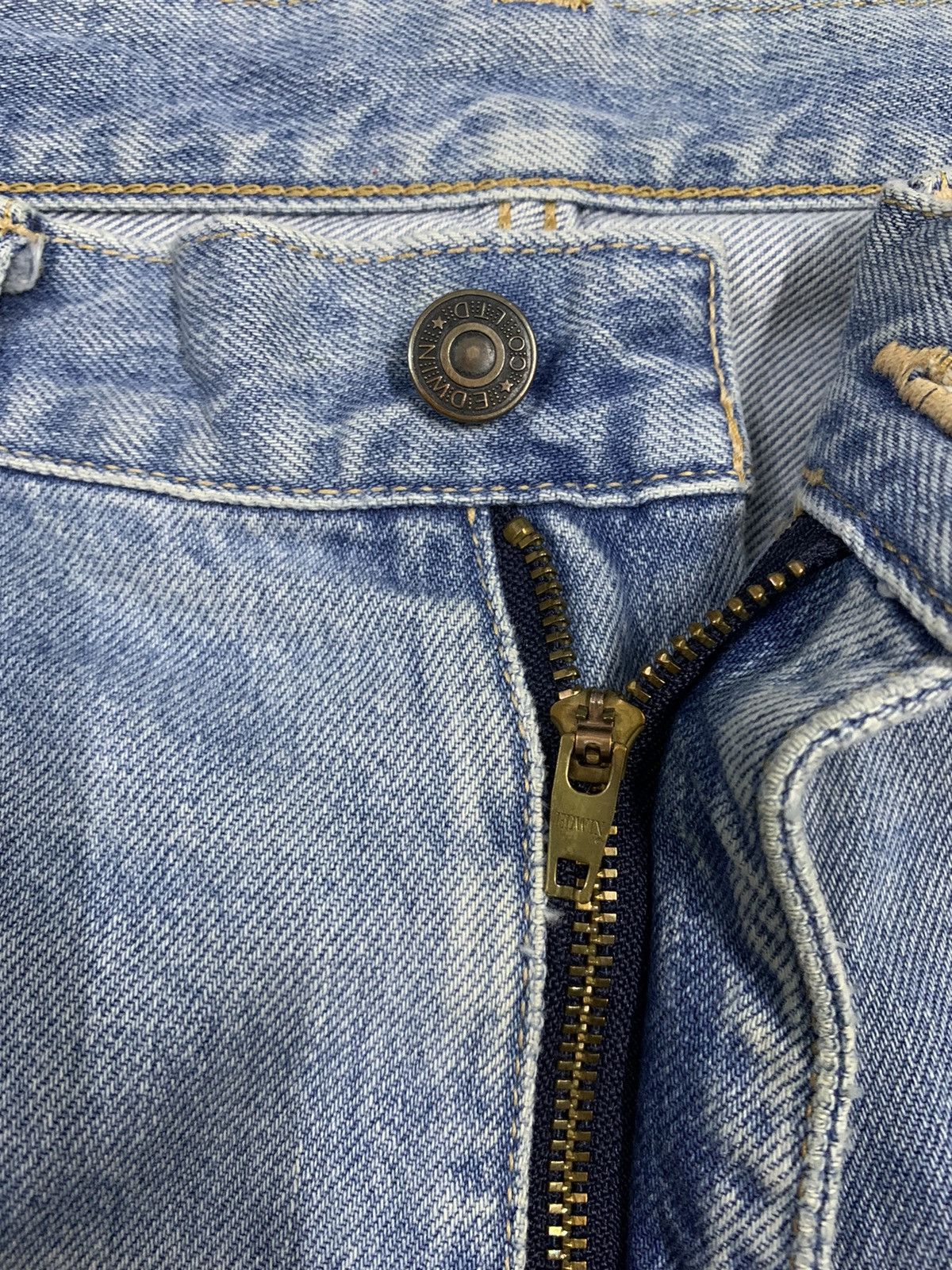 Edwin Vintage 90s Edwin Classic Rusty Mud Wash Distressed Jeans Size US 34 / EU 50 - 4 Thumbnail