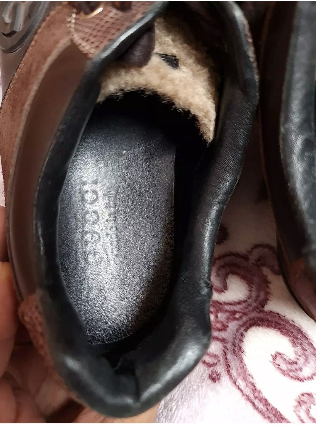 Gucci GUCCI Men Sneakers GG Logo Leather Men Low Top Shoes Sz 8.5 Size US 8.5 / EU 41-42 - 9 Thumbnail