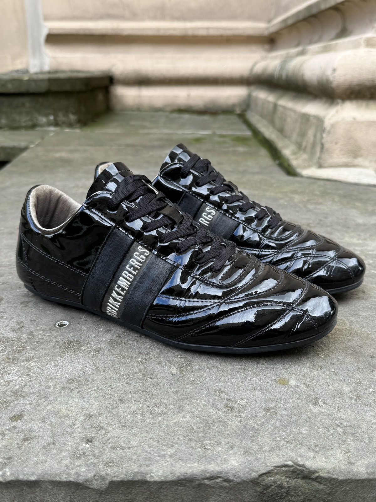 Dirk Bikkembergs Streetwear Vintage Vintage Bikkembergs Soccer Black Leather Low Cut Trainers Grailed