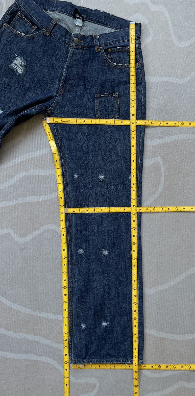 If Six Was Nine × Japanese Brand W Four Night Surf Baggy Jeans (P85) Size US 33 - 16 Thumbnail