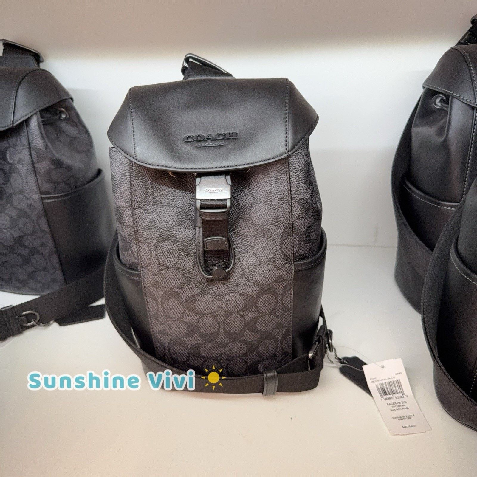 Coach NWT Coach Men's Body bag CT712 Racer Pack Black CT712 Size ONE SIZE - 1 Thumbnail