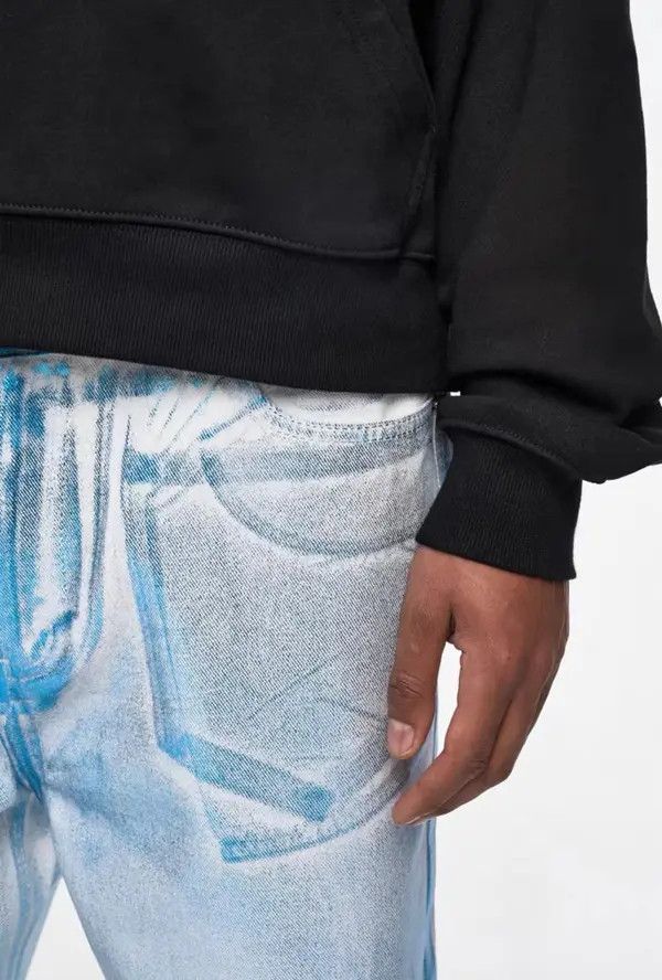 Japanese Brand VIBE High street vintage fluorescent brush wax baggy jeans Size US 32 / EU 48 - 6 Thumbnail
