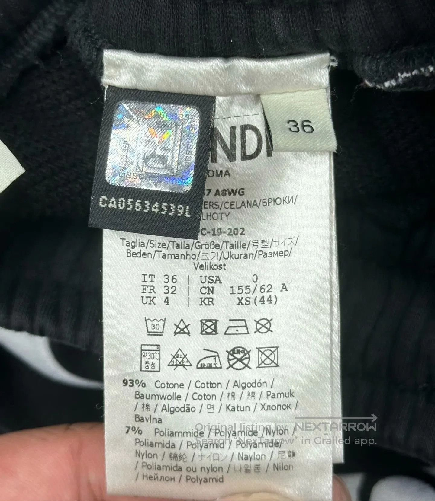 Fendi FENDI Black side full print logo casual pants| Size US 36 / EU 52 - 4 Thumbnail