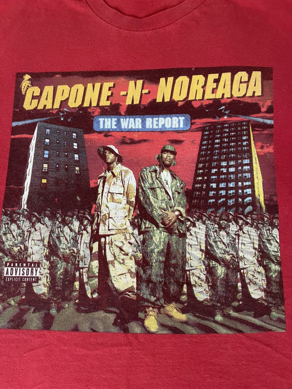 Supreme Supreme Capone N Noreaga War Report Tee Red Size US M / EU 48-50 / 2 - 2 Thumbnail