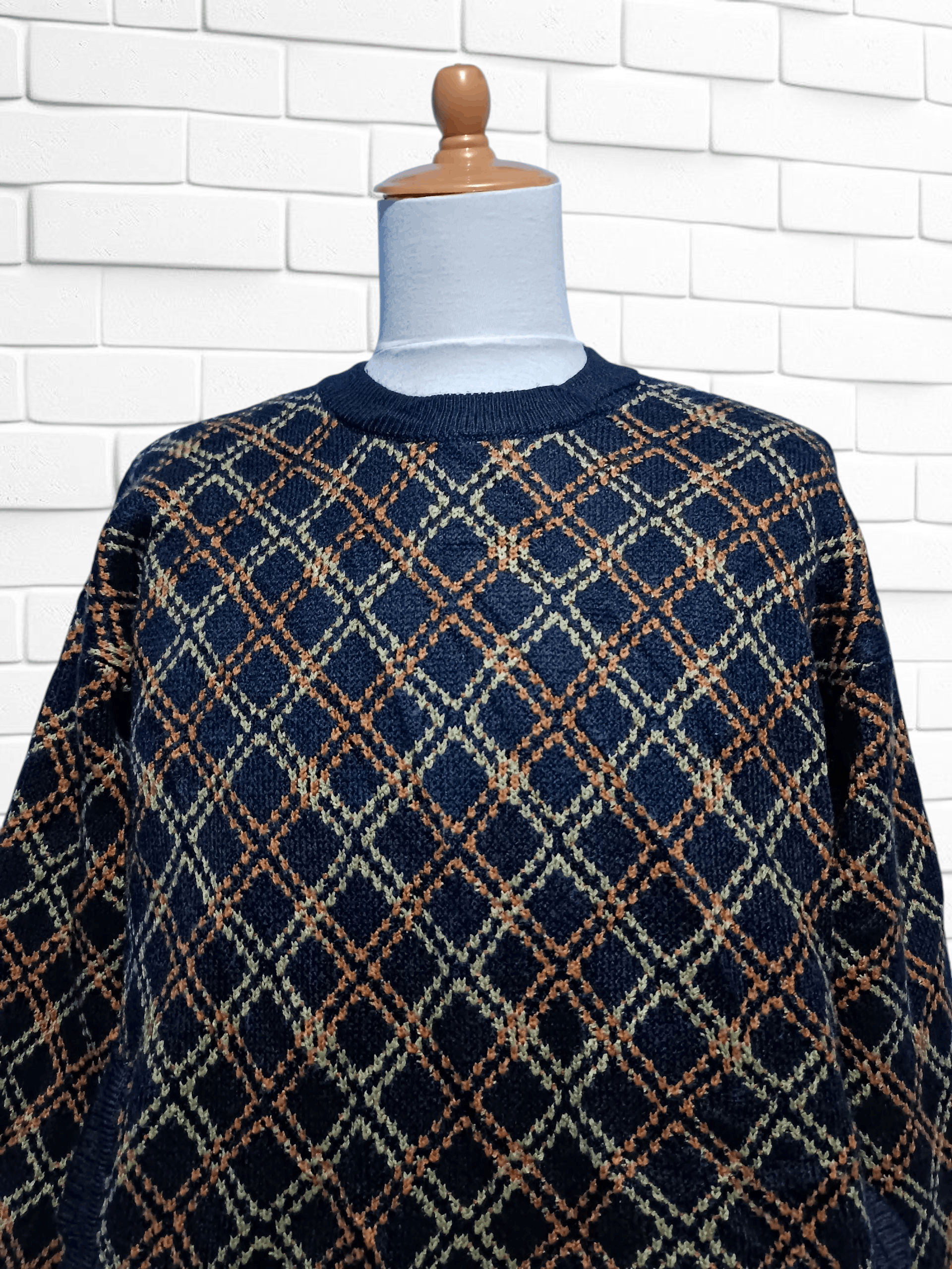 GU × Undercover GU Undercover Collaboration Checkered Acrylic Knit Tunic Size M / US 6-8 / IT 42-44 - 2 Thumbnail