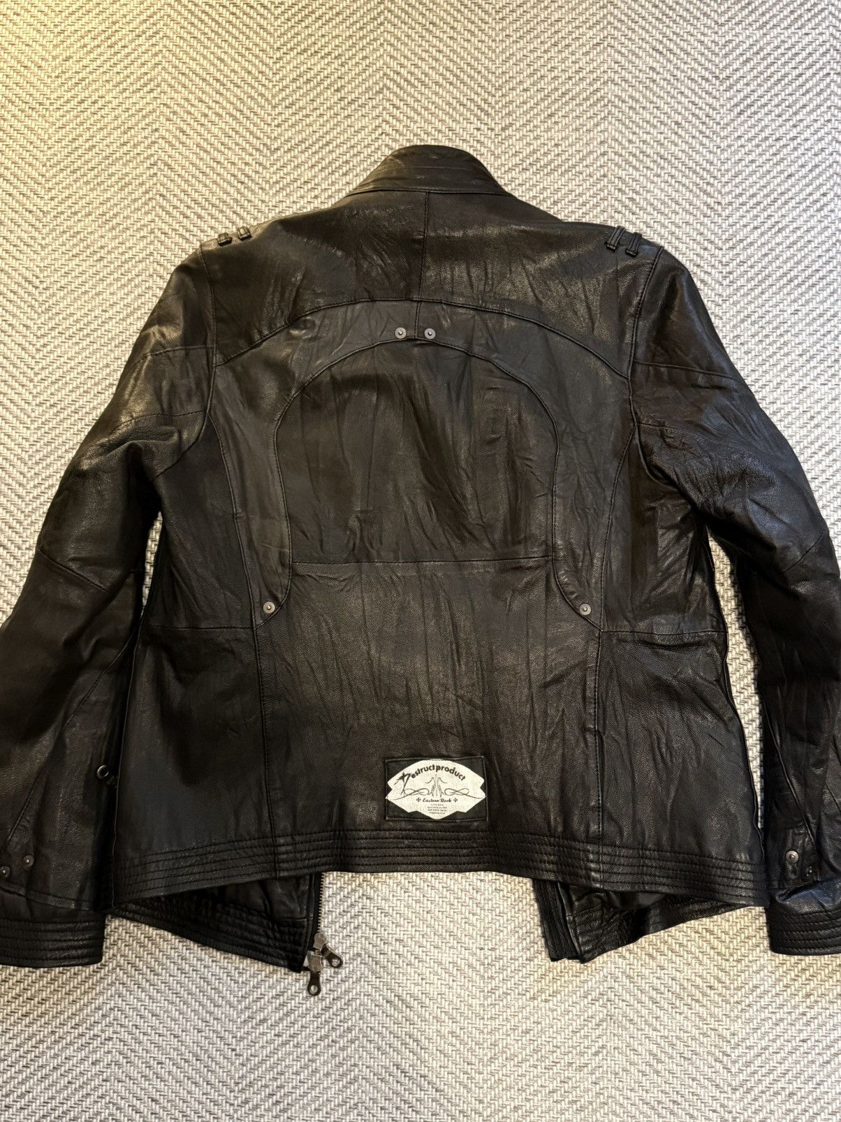 PPFM PPFM Stand Collar Leather Rider Jacket Size US M / EU 48-50 / 2 - 7 Thumbnail