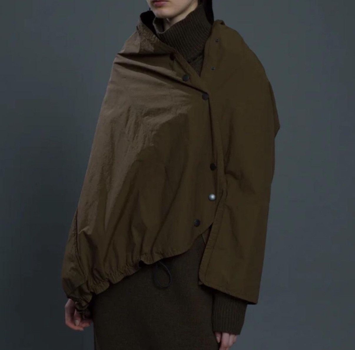 Y's × Yohji Yamamoto Asymmetric Poncho Blouse Size S / US 4 / IT 40 - 3 Thumbnail