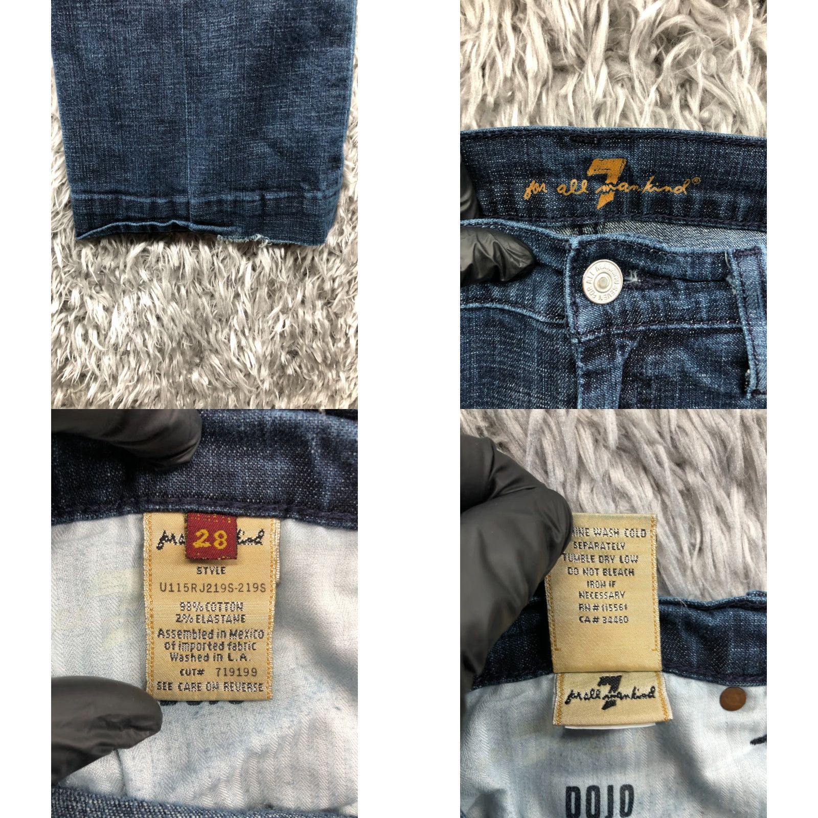 7 For All Mankind 7 For All Mankind Jeans Size 28 Womens Low Rise Medium Wash Blue Denim Size 28" / US 6 / IT 42 - 8 Thumbnail