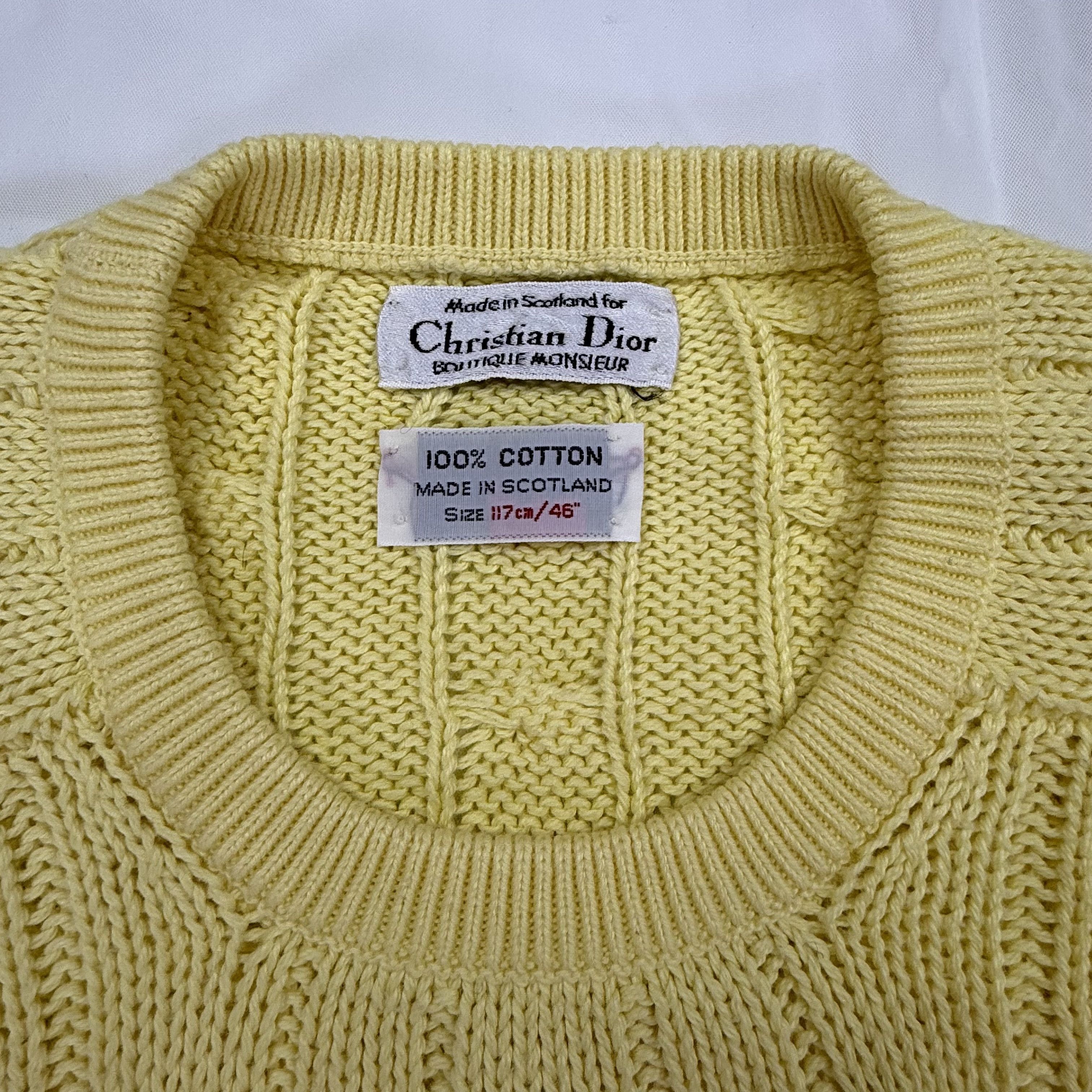 Christian Dior Monsieur Christian Dior Boutique Monsieur Knit Cotton Sweater Size US XL / EU 56 / 4 - 2 Thumbnail