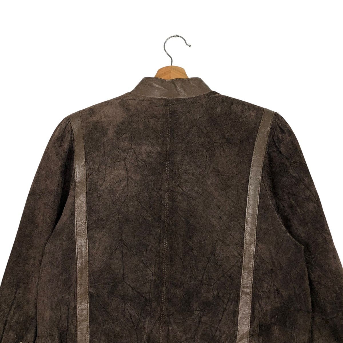 Japanese Brand 🔥VINTAGE BOMBER LEATHER JACKET SOFT HOUSTAN Size US M / EU 48-50 / 2 - 11 Thumbnail
