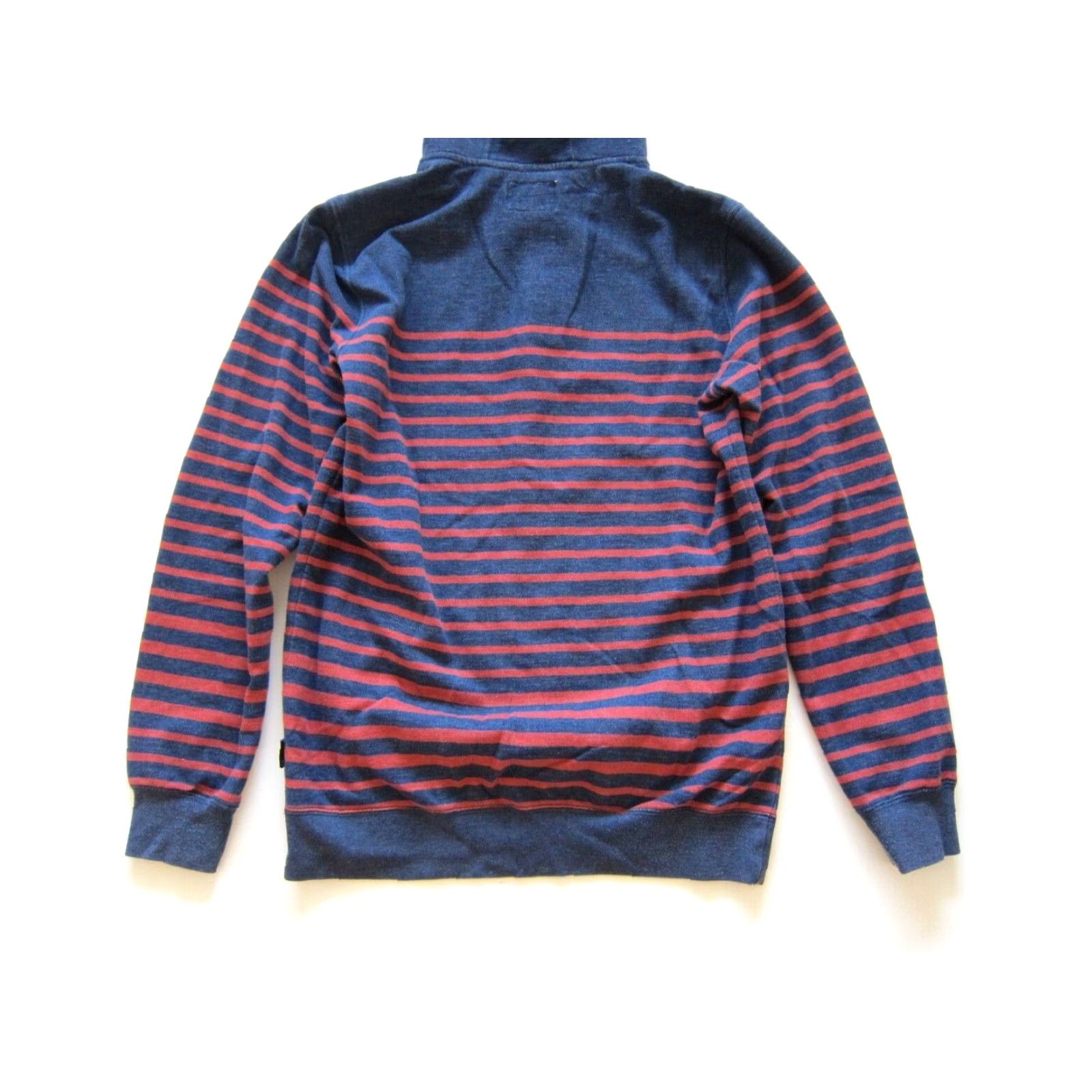 Quiksilver Quiksilver Sweatshirt Pullover Hooded Pocket Blue Red Stripe Men Size Small Size US S / EU 44-46 / 1 - 6 Thumbnail