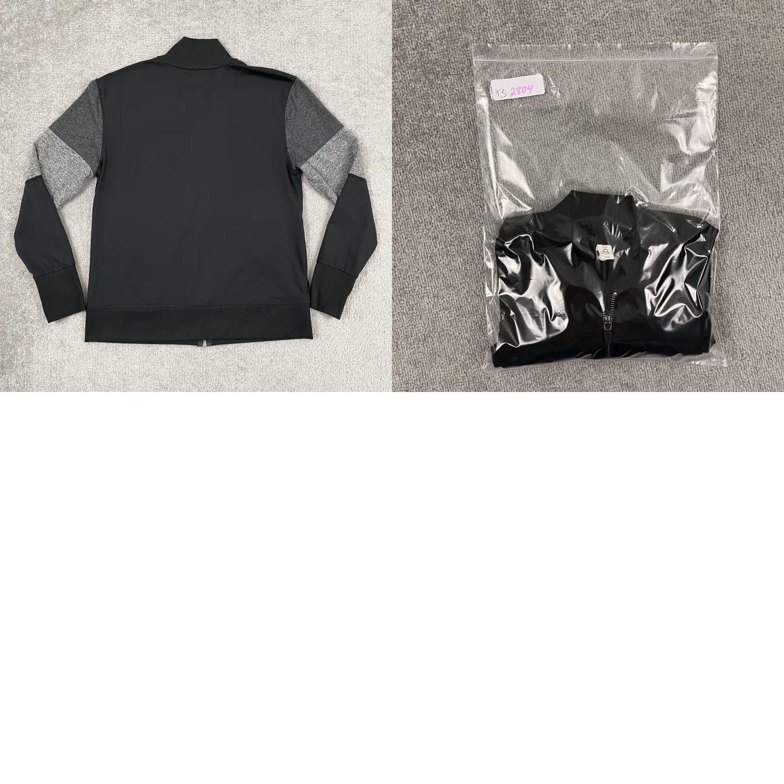 Vuori Vuori Halo Bomber Track Jacket Women Small Black Gray Active Performance Size S / US 4 / IT 40 - 8 Thumbnail