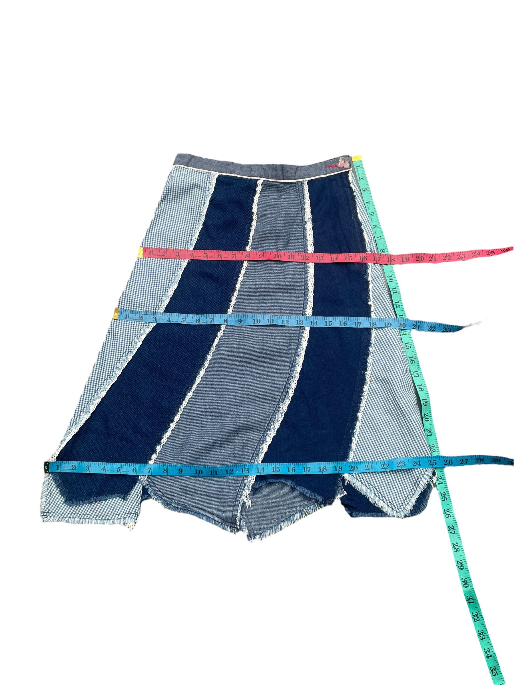 Blue Blue Japan Natural Boo Custom Denim Skirt Size 27" / US 4 / IT 40 - 13 Thumbnail
