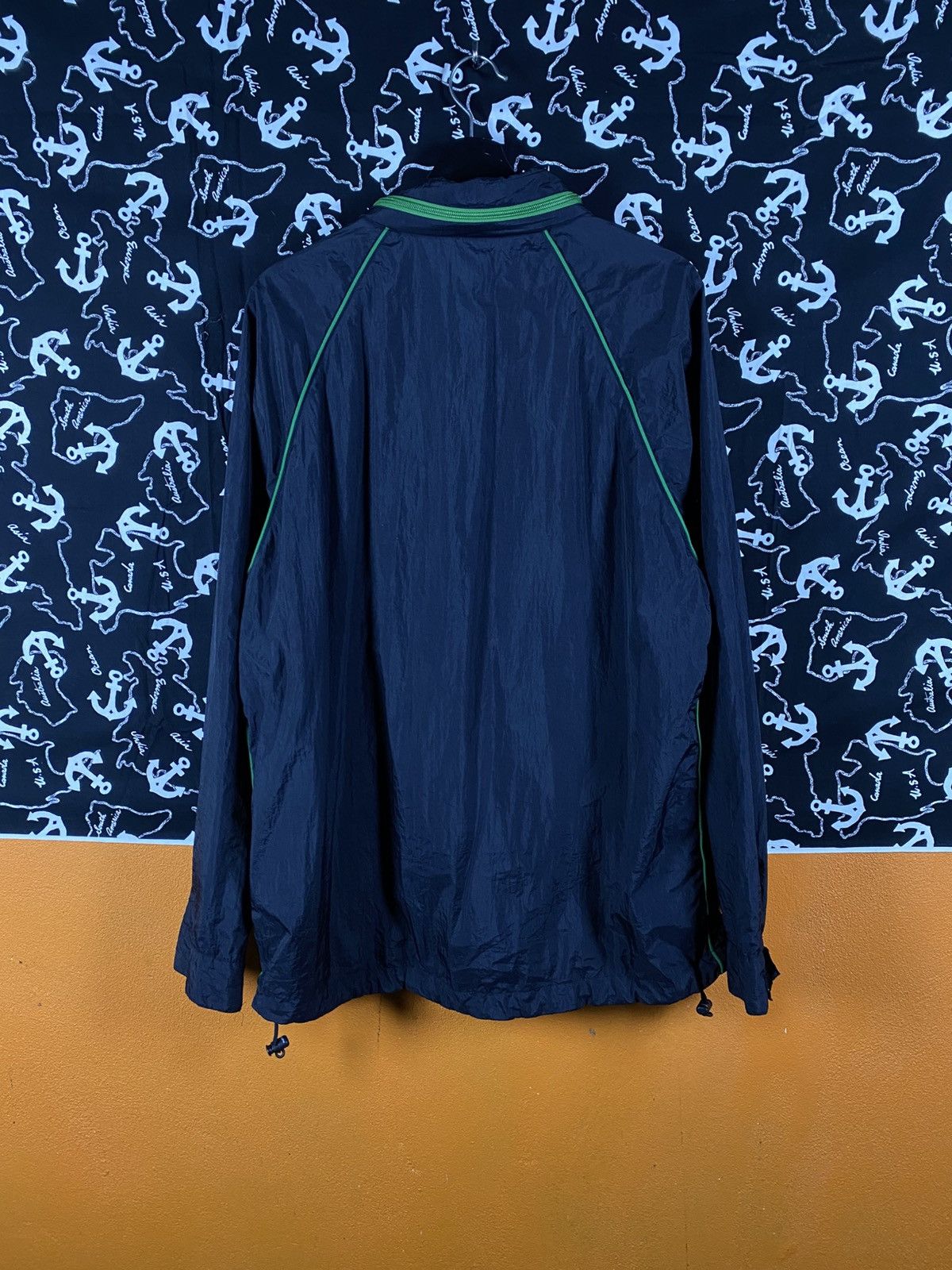 Japanese Brand Vintage Mackdaddy Nylon Windbreaker Black Green Piping Size US L / EU 52-54 / 3 - 9 Thumbnail