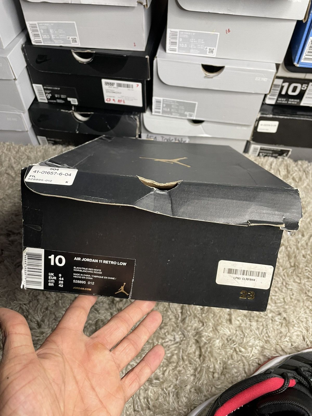 Jordan Brand Jordan 11 Low Bred 2015 Size US 10 / EU 43 - 9 Thumbnail