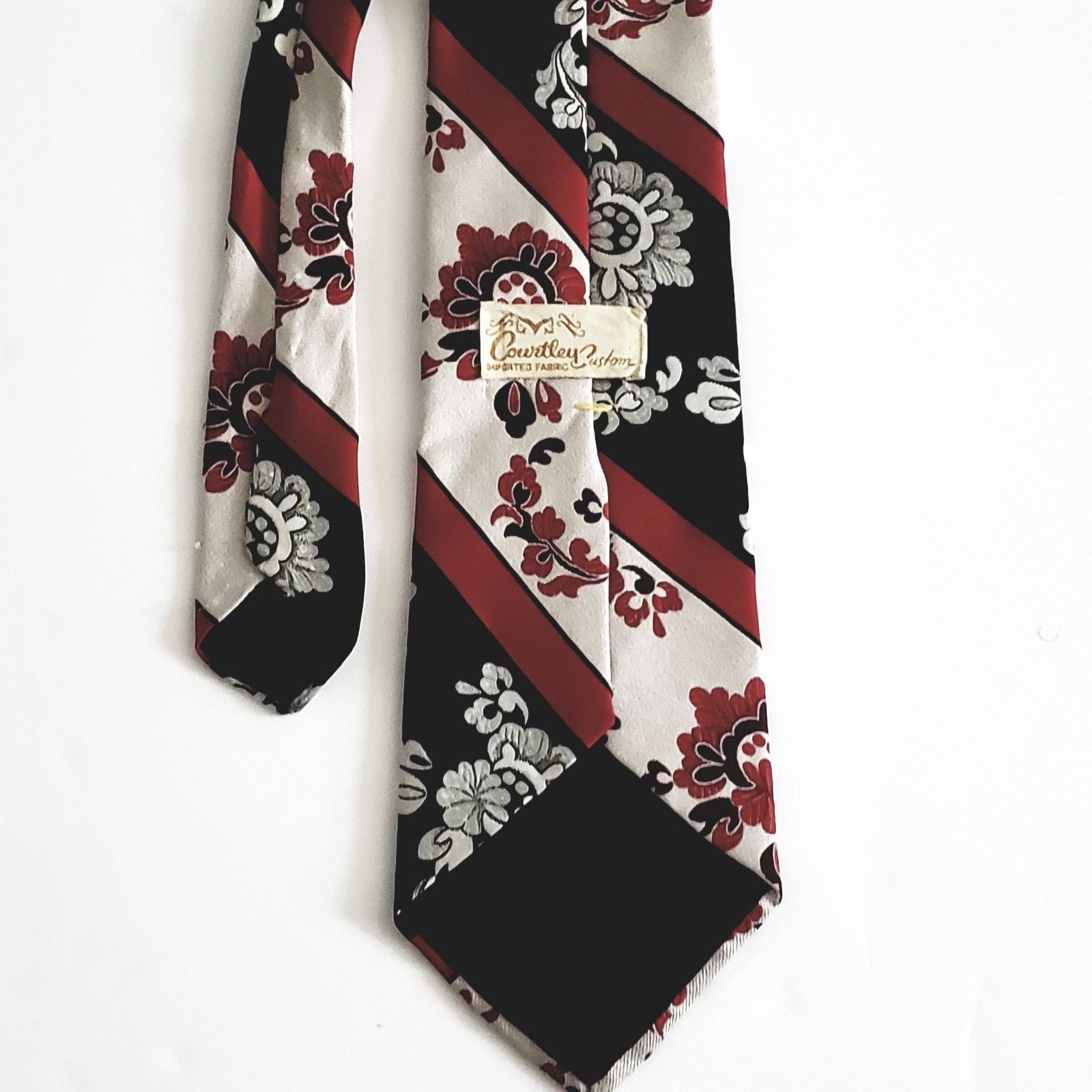 Custommade Courtney Custom Classic Men's Tie Floral Multicolored #1R Size 26 - 3 Thumbnail