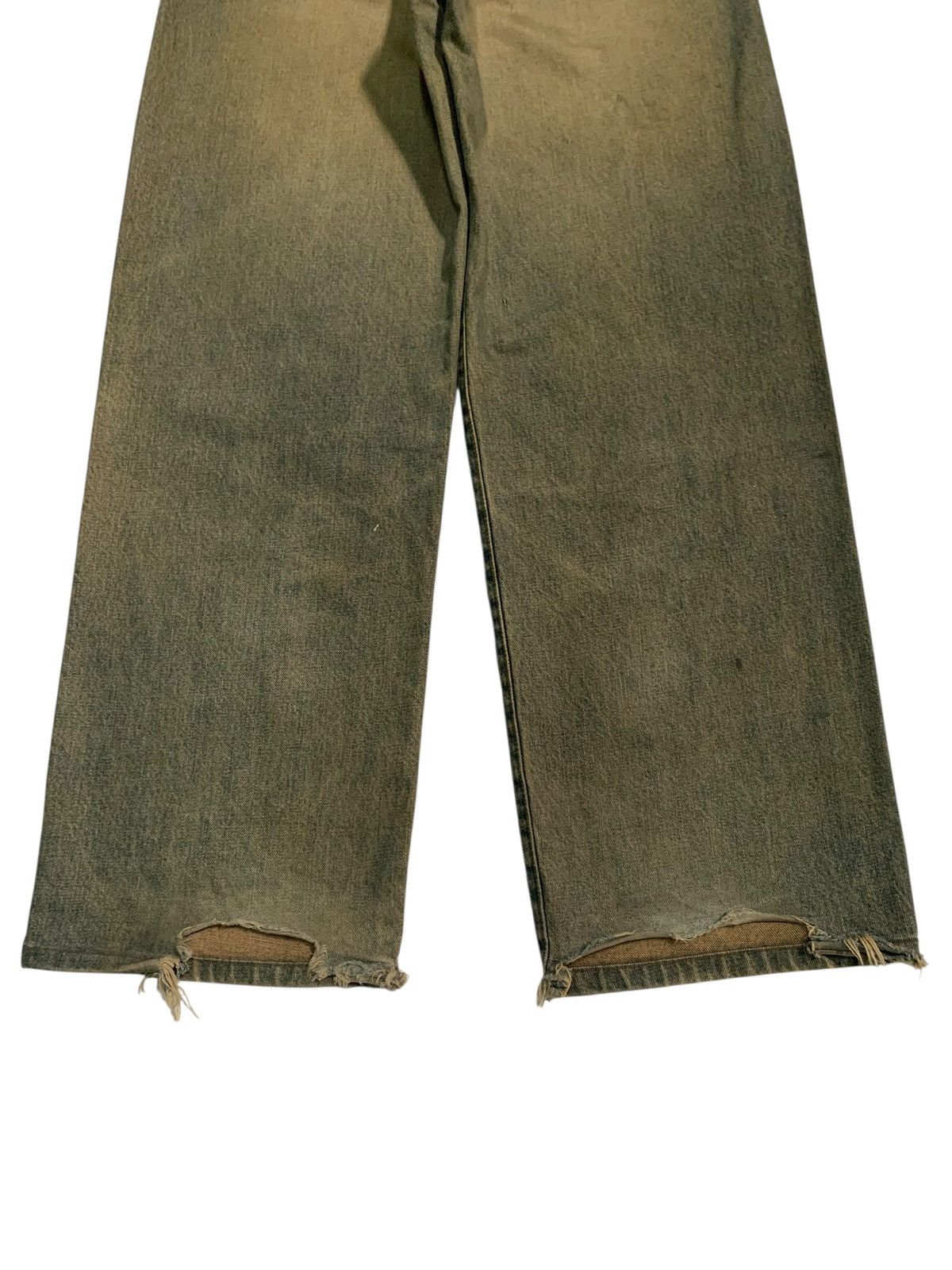 Kapital VINTAGE WRANGLER SELVEDGE BAGGY RUSTY DISTRESSED DENIM Size US 30 / EU 46 - 10 Thumbnail