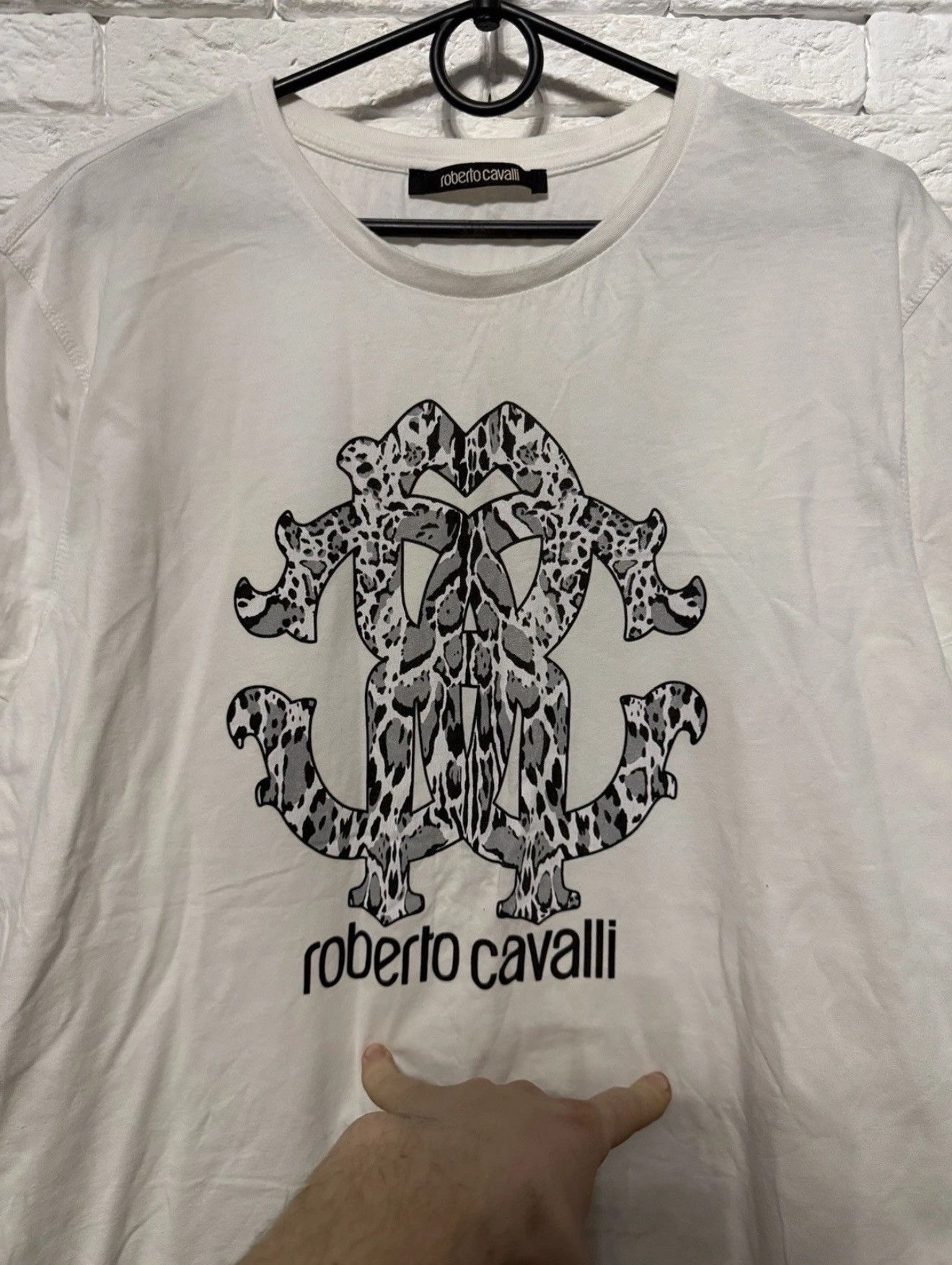 Roberto Cavalli Roberto Cavalli Huge Leopard Logo T-shirt Sz XXL Size US XXL / EU 58 / 5 - 3 Thumbnail