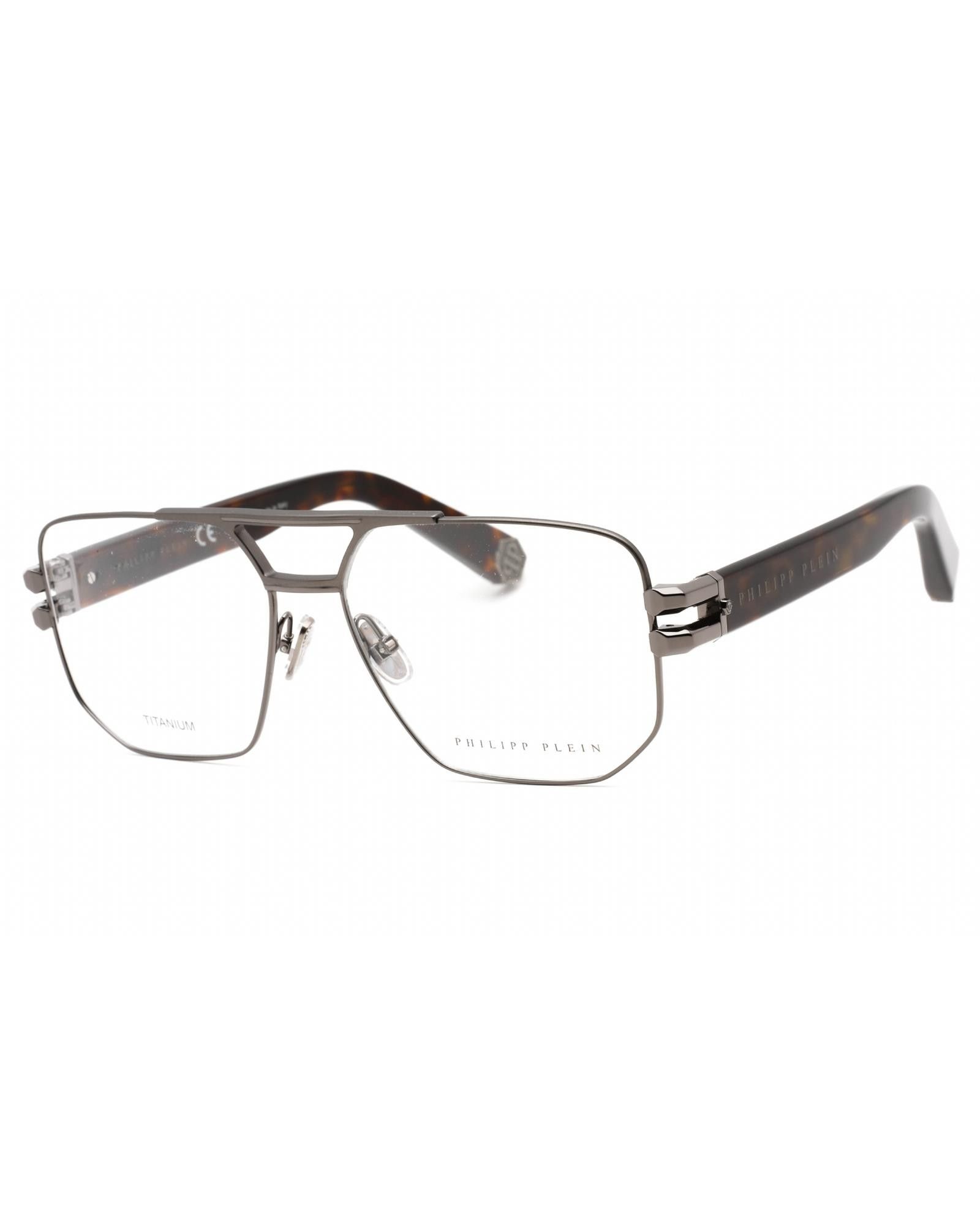 image of Philipp Plein Vpp022M Eyeglasses Shiny Bakelite / Clear Lens, Women's