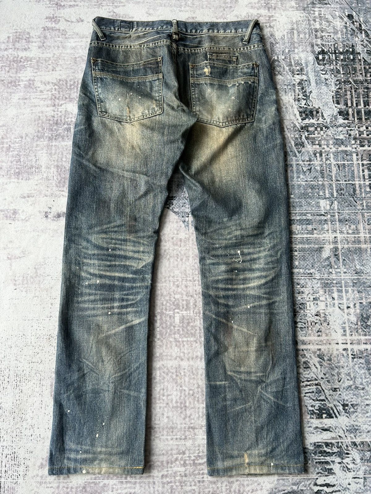 If Six Was Nine Y2k Painted Semantic Style Jeans Size US 32 / EU 48 - 2 Thumbnail