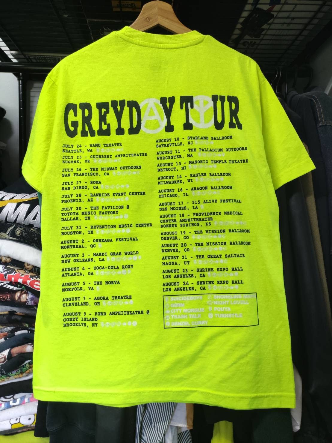 Fuck The Population × G59 Records Rare! Grey Day Tour Pouya,$uicideboy$,Turnstile,City Morgue Size US M / EU 48-50 / 2 - 2 Thumbnail