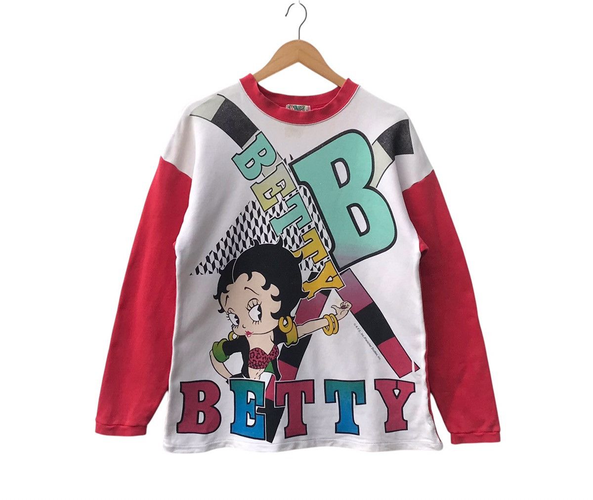 Cartoon Network Vintage 90s Betty Boop Overprinted Sweatshirt - STAINS Size US M / EU 48-50 / 2 - 1 Thumbnail