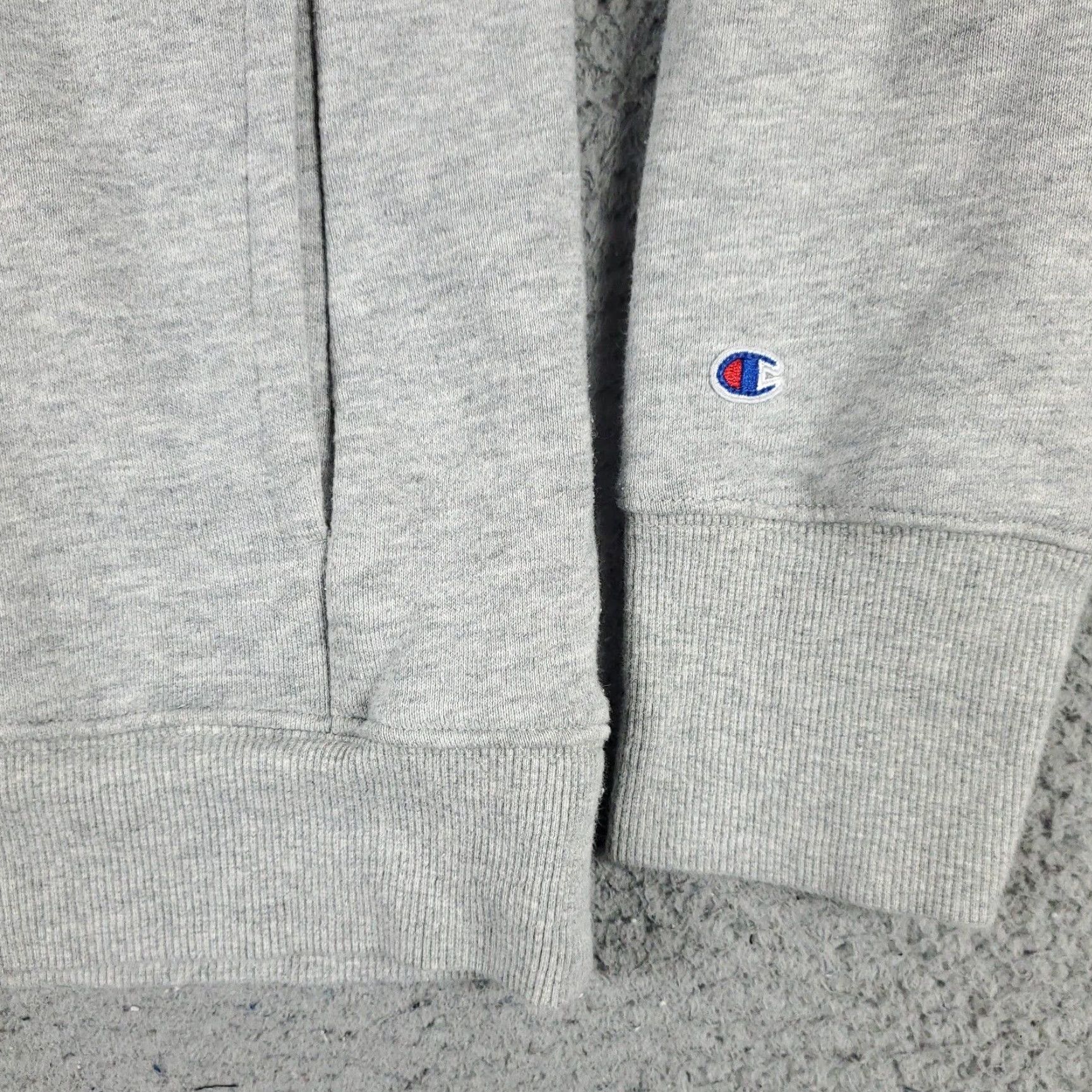 Champion Champion 1/4 Zip Pullover Sweater Womens Medium Gray Solid Knit Long Sleeve Casual Sports Size M / US 6-8 / IT 42-44 - 5 Thumbnail
