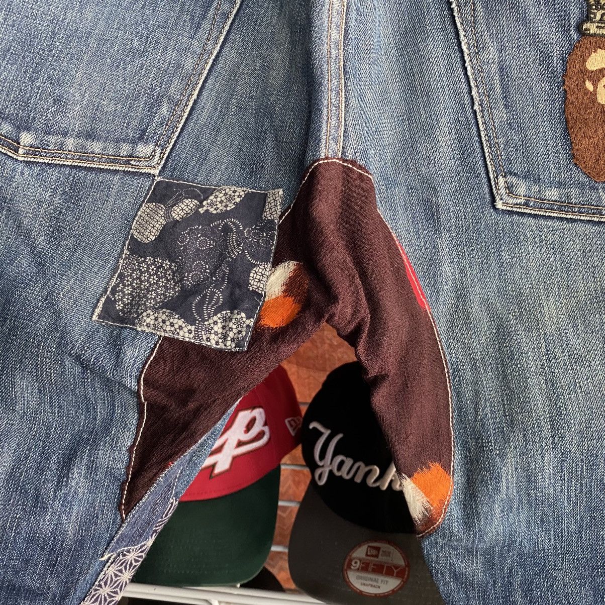 Bape Bape head crown jeans custom made boro sashiko Size US 38 / EU 54 - 6 Thumbnail