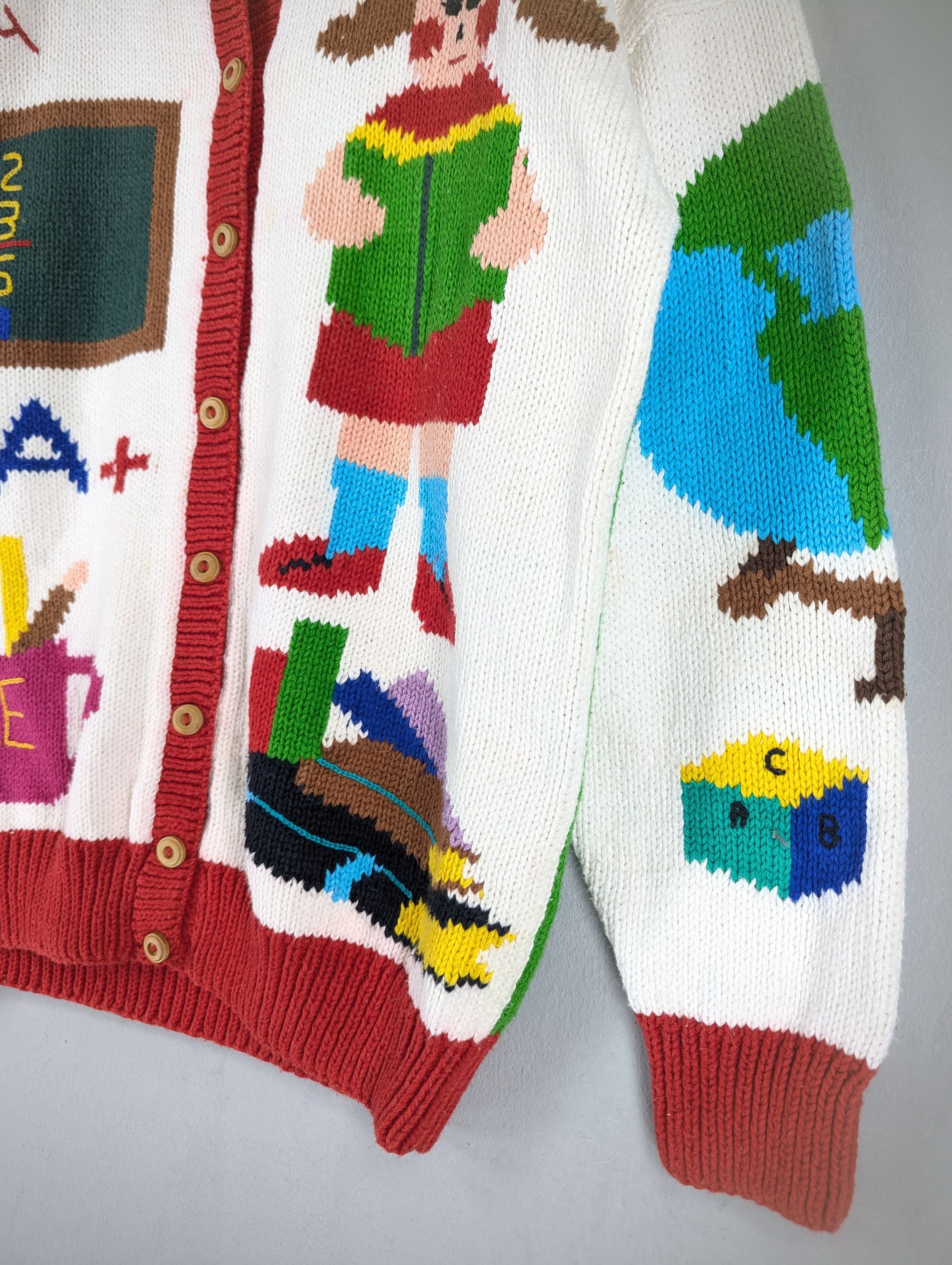 Vintage Vintage Cotton Salsa Cable Knit Art Of School Cardigan Size M / US 6-8 / IT 42-44 - 5 Thumbnail