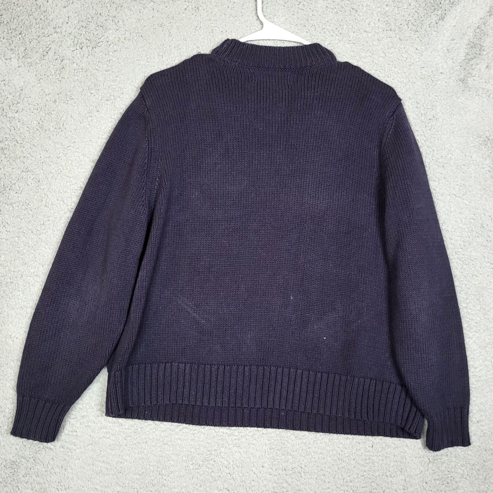 CHINTI & PARKER Chinti and Parker Sweater Women's Navy Blue 100% Cotton Cardigan Size S Crew Neck All Seasons Solid Knit Fall Winter Regular Blue Womens Size S / US 4 / IT 40 - 5 Thumbnail