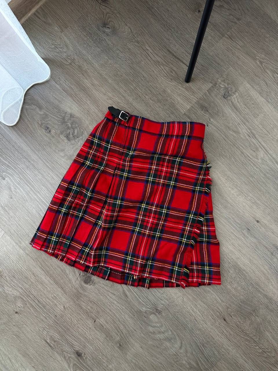 Japanese Brand × Vintage Vintage Japanese Scotland Wool Red Skirt Size 27" / US 4 / IT 40 - 3 Thumbnail