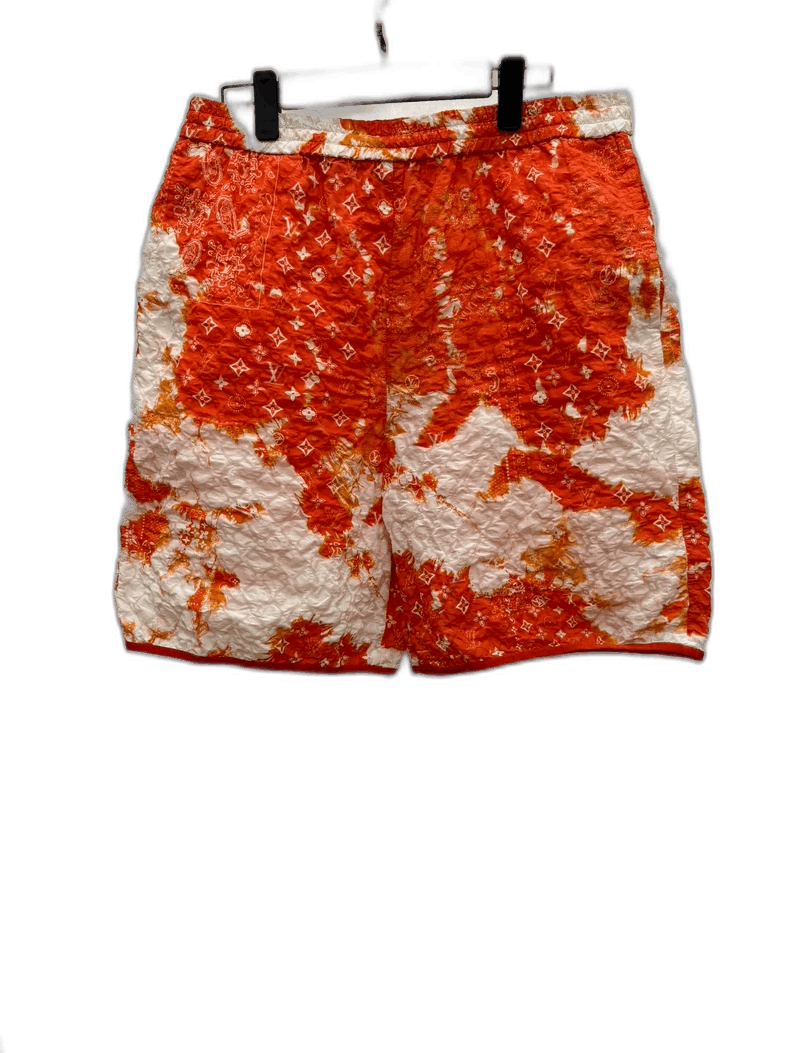 Louis Vuitton Louis Vuitton Red Floral Pattern Shorts -2505 Size US 34 / EU 50 - 1 Thumbnail