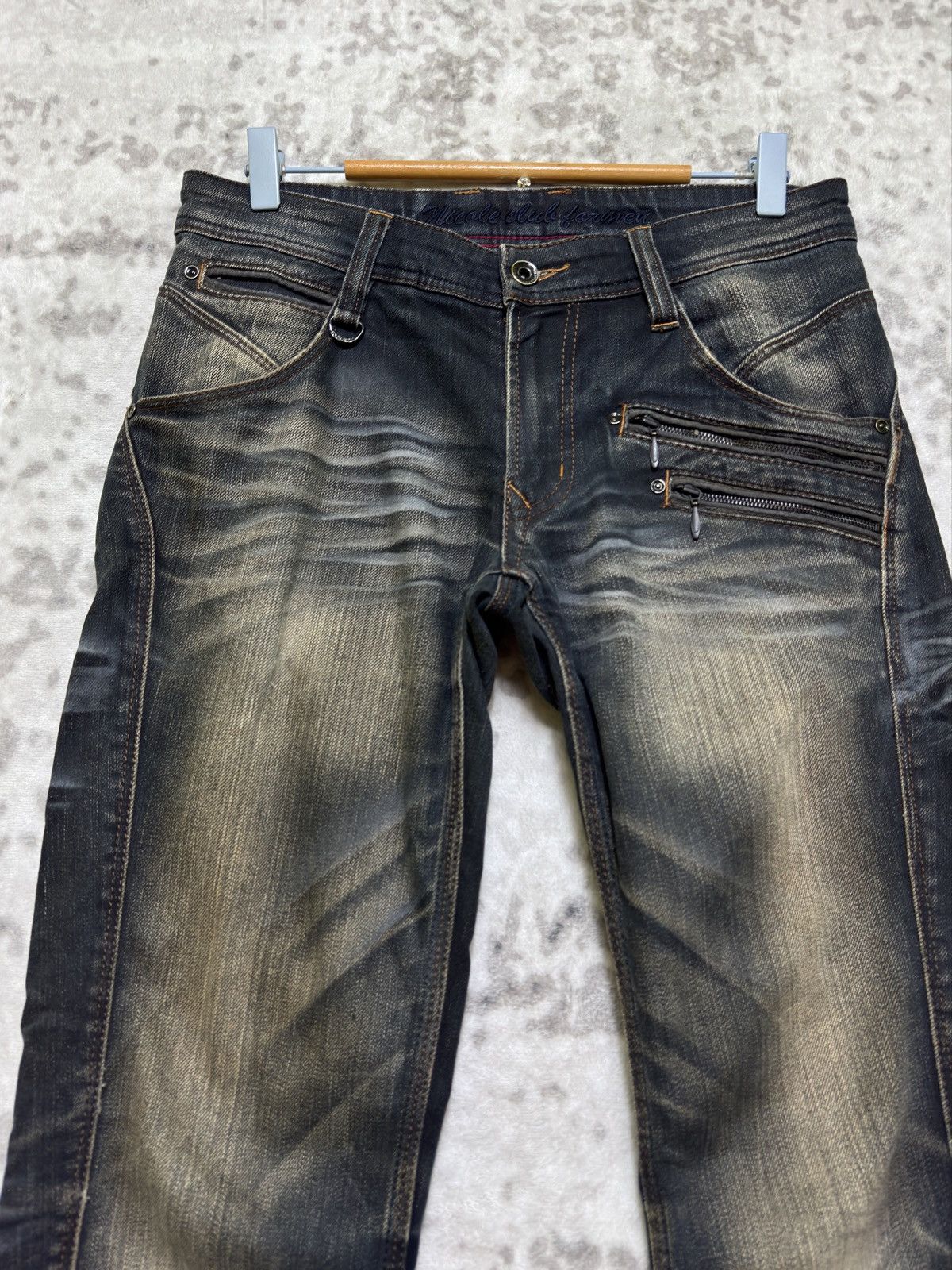 Nicole Club Nicole Club for Men Distressed Washed Zipper Pocket Denim Size US 30 / EU 46 - 3 Thumbnail