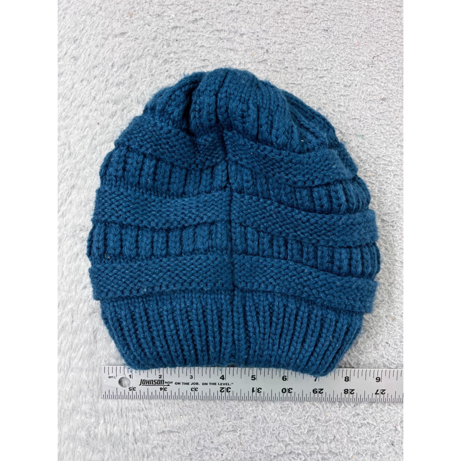 Vintage Furtalk Beanie Hat/Toque Womens One Size Blue Knit 100% Acrylic Lined Ski Size ONE SIZE - 3 Thumbnail