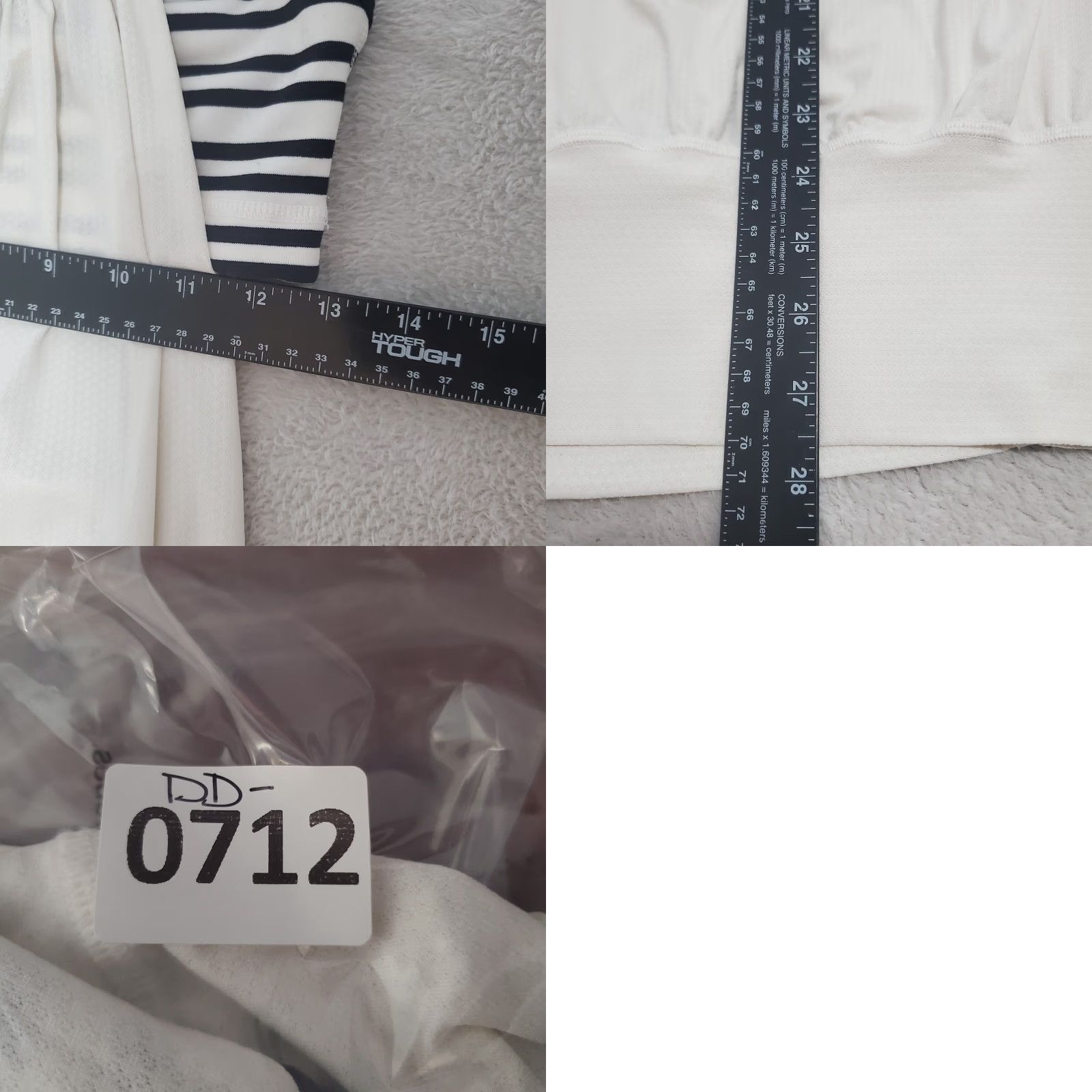 Lululemon VINTAGE Lululemon Top Womens White Black Stripe Layered Bra and Tank Tank Sleeveless Racerback 26" Bust 27.5" Shoulder to Hem Womens Yoga Gym Running Size XS / US 0-2 / IT 36-38 - 8 Thumbnail