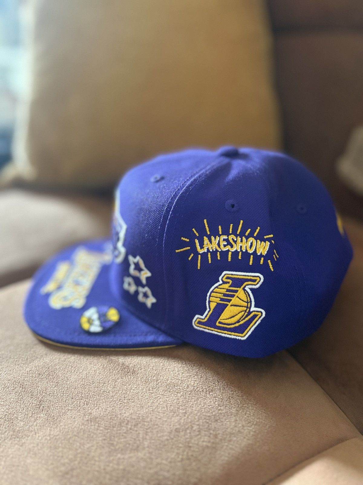 Mitchell & Ness Mitchell & Ness NBA ALL OUT Los Angeles Lakers Snapback Cap Size ONE SIZE - 4 Thumbnail