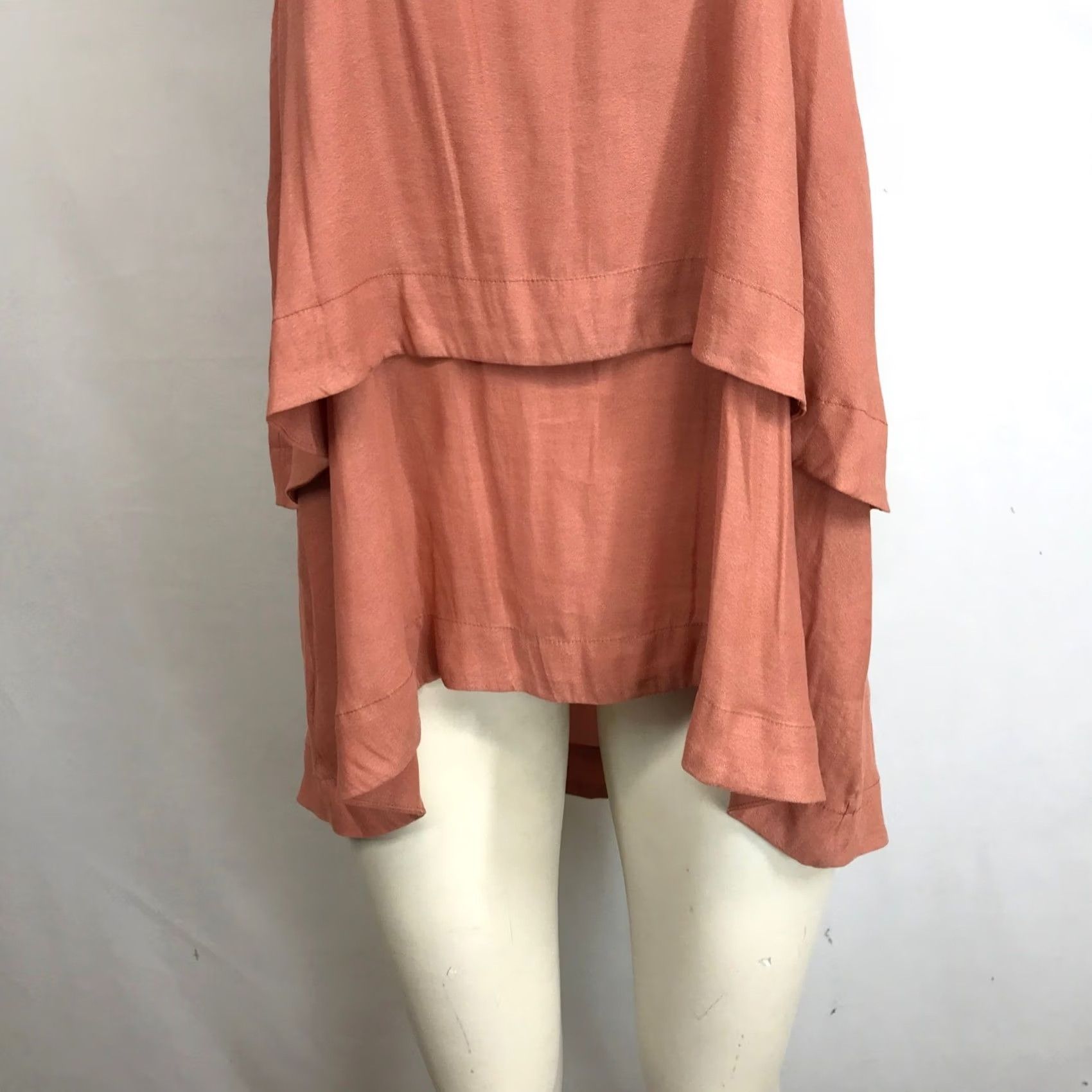 Free People VINTAGE? No. Free People Shirt Womens M Orange Sleeveless Tiered Tank Top Casual Tunic Size M / US 6-8 / IT 42-44 - 3 Thumbnail