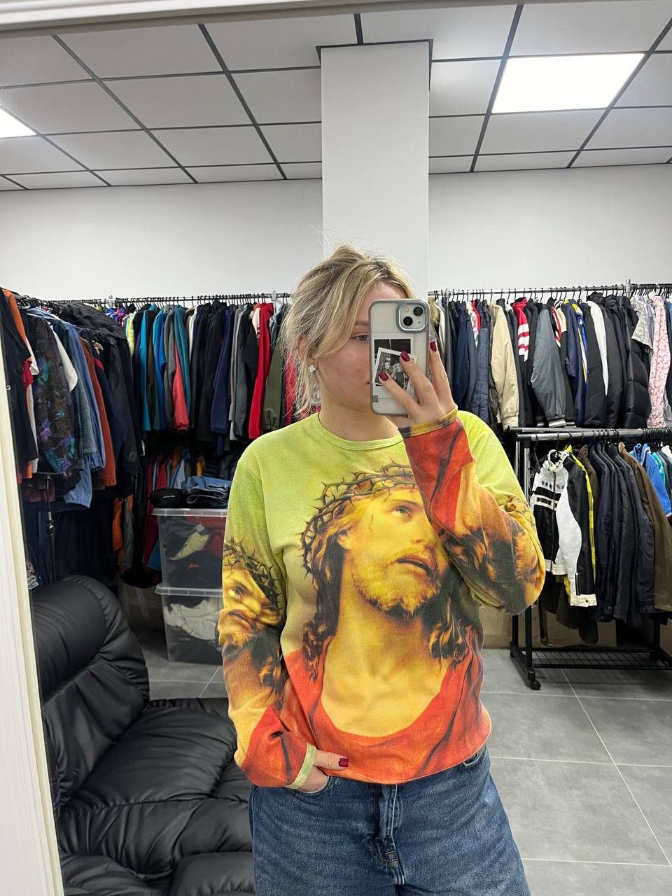Other Jesus Christ All Over Print Long Sleeve Shirt Size S Size US S / EU 44-46 / 1 - 4 Thumbnail